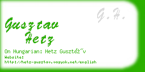 gusztav hetz business card